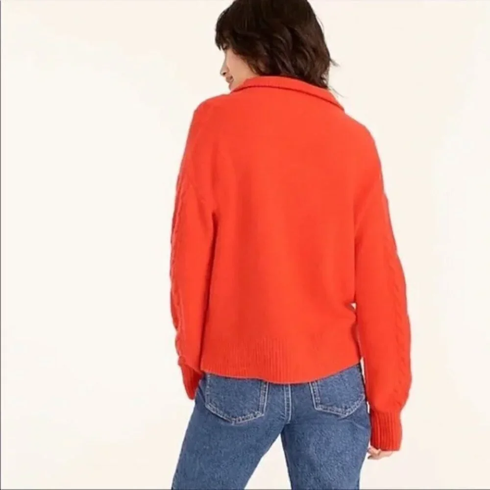 J. Crew Cable Knit Half-Zip Sweater In Supersoft Yarn - Picture 2 of 13